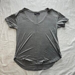 Abercrombie & Fitch Super Soft Grey Women's V-Neck Shirt Sz M
